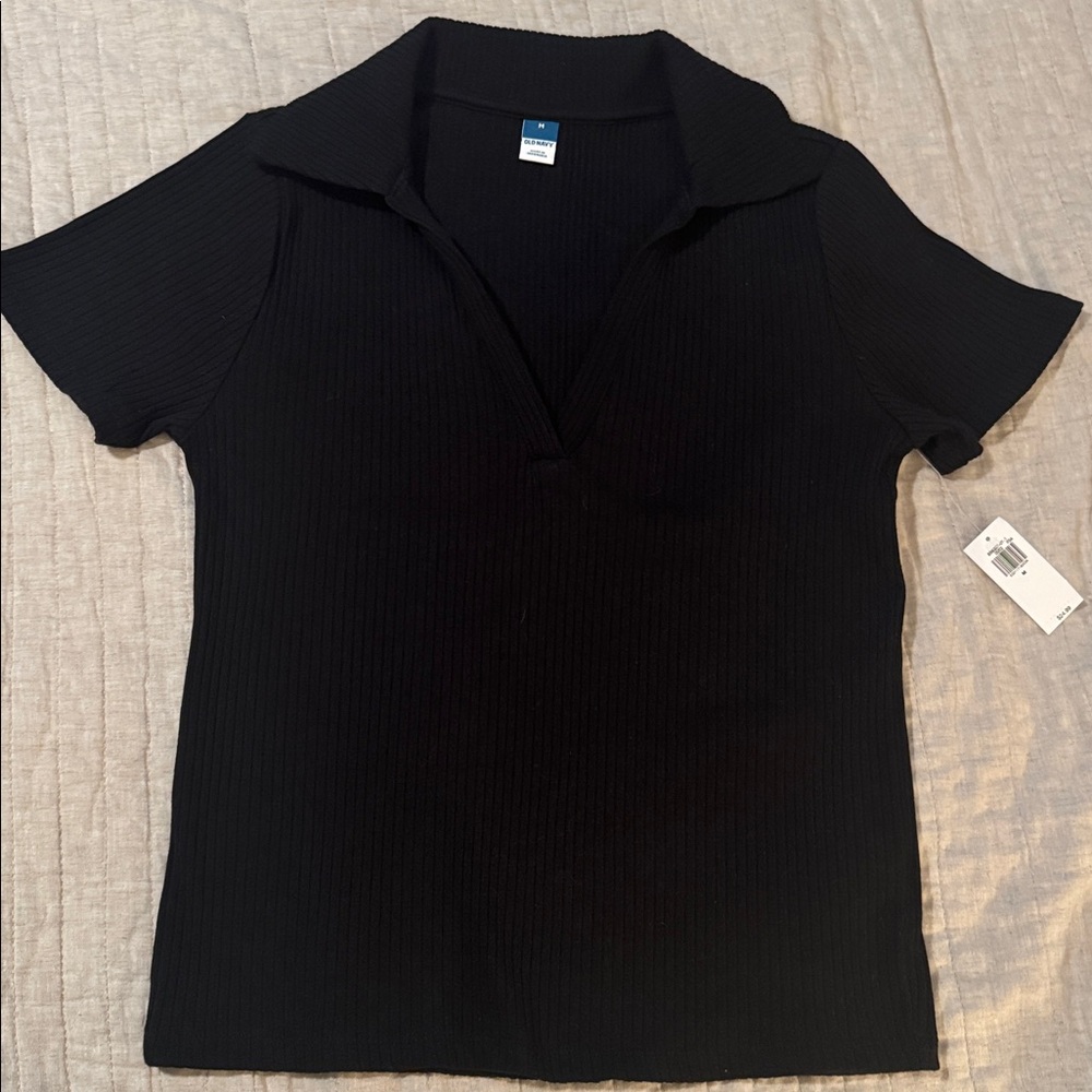 Old Navy Black Ribbed Top